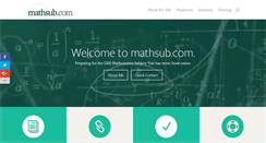 Desktop Screenshot of mathsub.com